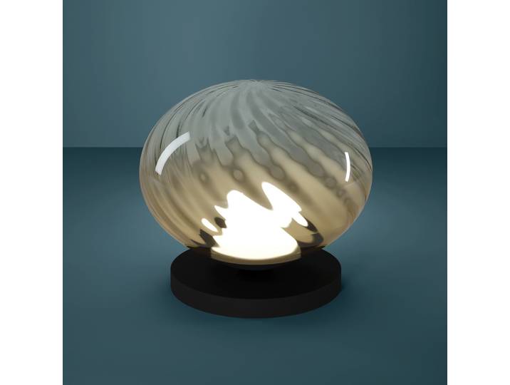 Lampe de table Pantoja noire/ambre 24 cm CCT - Stars of Light - Salon / séjour - Moderne - Verre - À ampoule unique