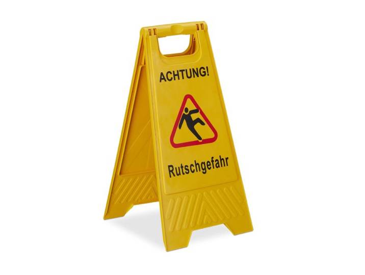 Relaxdays 3 x Achtung Rutschgefahr Aufsteller