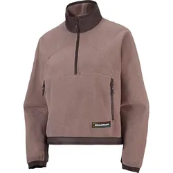 Salomon CHROMA CROP Fleeceshirt Damen | Gr. XL | braun - braun