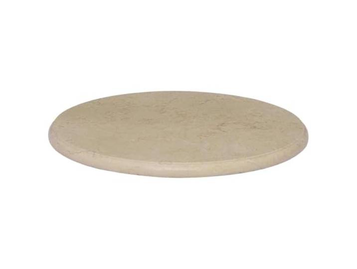 HEFZGDB Marmor Tischplatte Creme Ø50x2,5 cm Ersatzplatte für Esstische und Kaffeetische - Robuste Tischplatte aus Naturmarmor mit pflegeleichter Oberfläche für stilvolles Wohnambiente