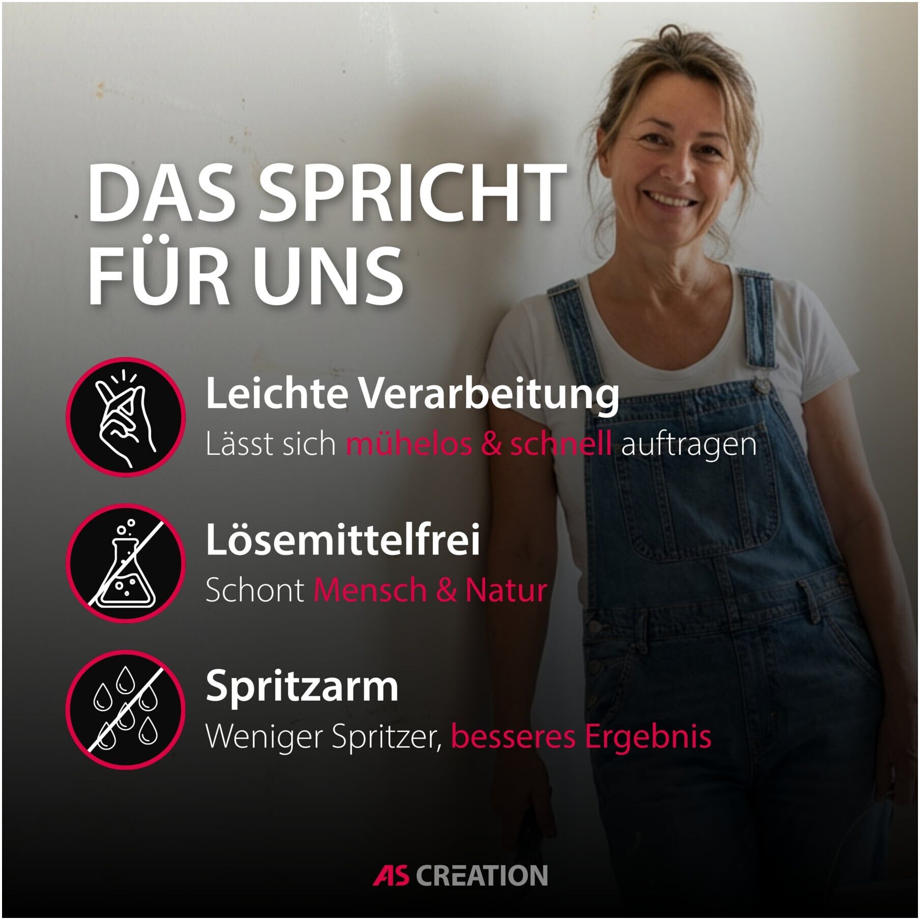 A.S. Création Wandfarbe The Color Kitchen Easy Eggshell Grau Hohe Deckkraft Matt 5 l (DD125513)