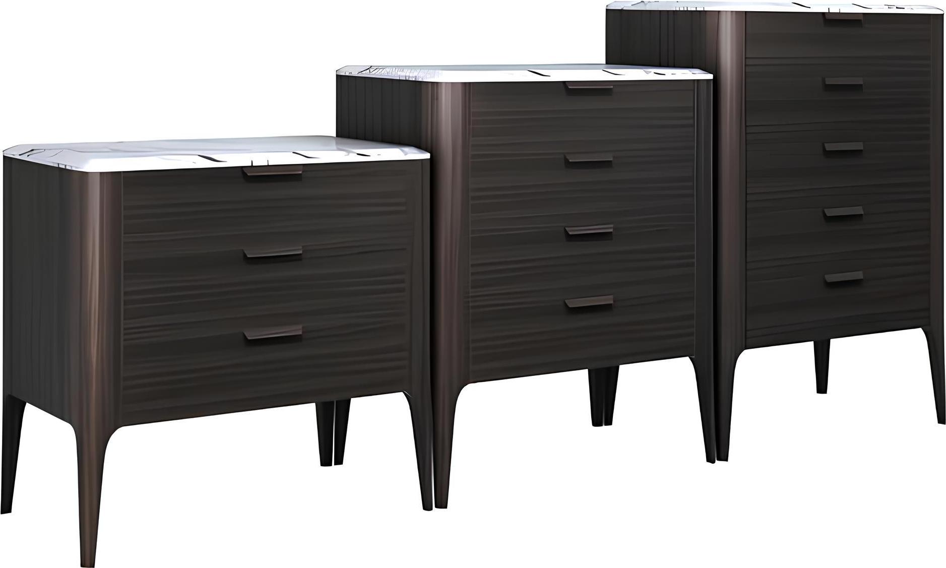 Set 3er Kommode Schrank Hochschrank Design Kommoden Schränke Marmor Tisch