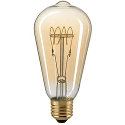 SIGOR LED Filamentlampe EDISON SLIM CURVED, E27, 5,5W, 2500K, 470lm, gold SIG-6128001