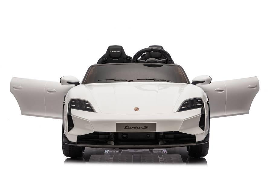 Elektro Kinderfahrzeug "Porsche Taycan Turbo S" - Lizenziert - 24V Akku, 2,4Ghz FB, MP3+Ledersitz+EVA