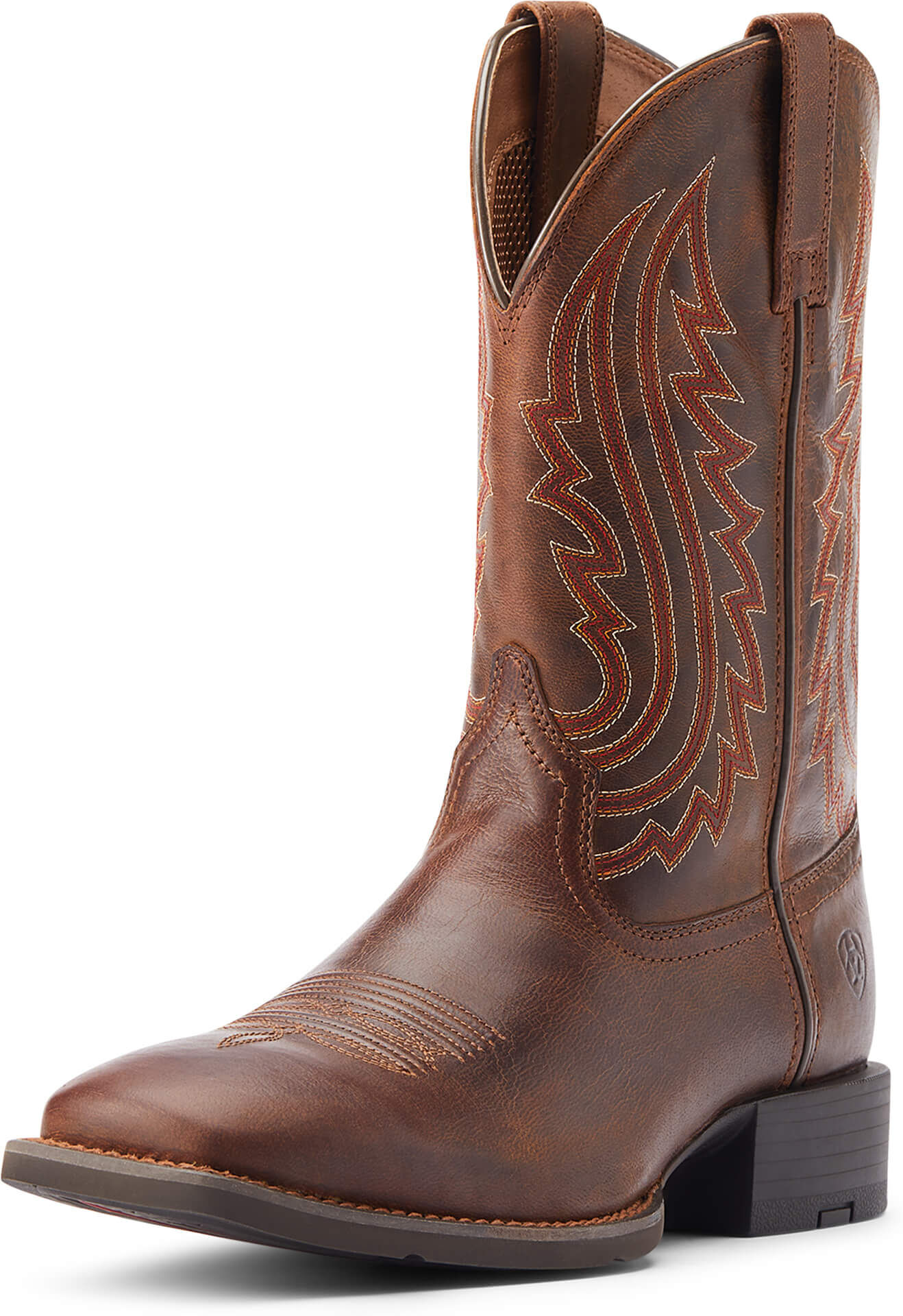 Men's Sport Big Country Wide Square Toe Cowboy Boots in Almond Buff, Size: 7.5 EE by Ariat