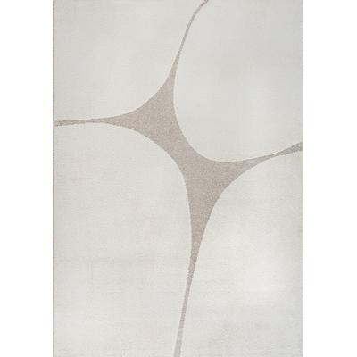 Teppich THE CARPET "Elisa", beige (creme), B:120cm H:12mm L:160cm, Polypropylen, Teppiche, Teppich, moderner Wohnzimmer Teppich, geometrisches Design, hohe Flordichte