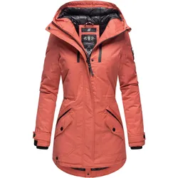 NAVAHOO Damen sportlicher Wintermantel Winter Kurzmantel mit Kapuze Avrille