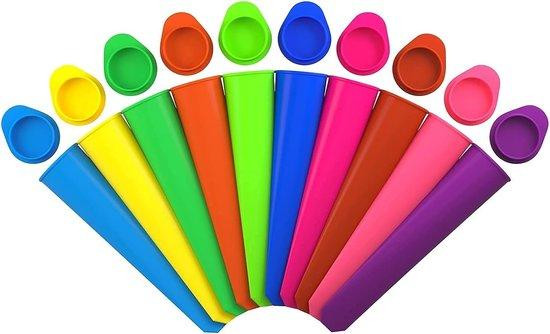 VHV Siliconen Ijsvormen met Deksel, 10 stuks, Multicolour