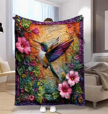 Inspire Curations Tropical Jungle Birds Soft Flannel Throw Blanket 2 70x100cm
