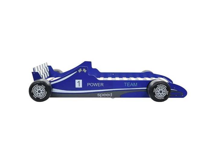 (LE SOLDE)Structure de lit simple - PARAJ - Lit voiture de course pour enfants 1 Personne - 90x200 cm Bleu @90835