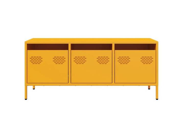 Cabinet TV - Jaune - Meuble TV pour Télévision - 1 PC - jaune moutarde 101 5x39x43 5 cm acier laminé à froid T1751