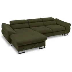 Ecksofa Fabio Stoff Grün