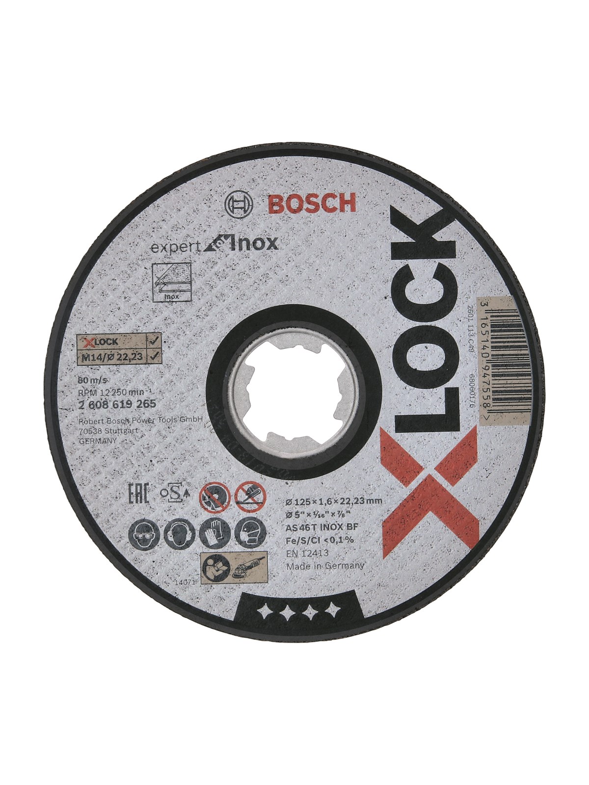 Bosch SKÆRESKIVE X-LOCK EFMI 125X22.2X1.6MM