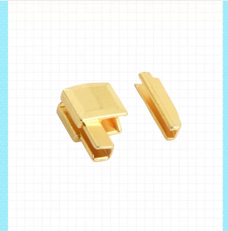 INF Gold 8 Zipper Top & Bottom Stops (10 Sets)