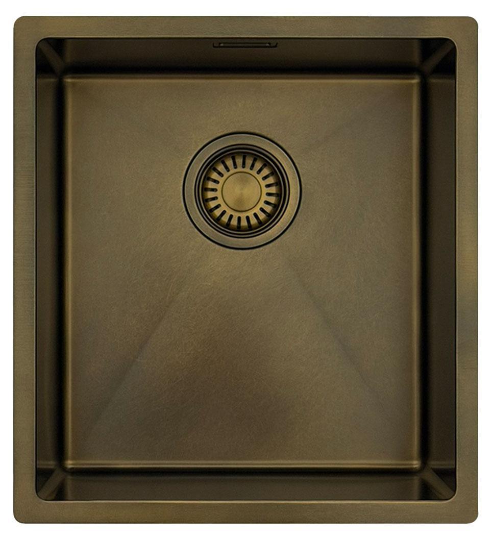 Küchenspüle 36x40 cm Antik Bronze Unterbau Pure.Sink Luxion