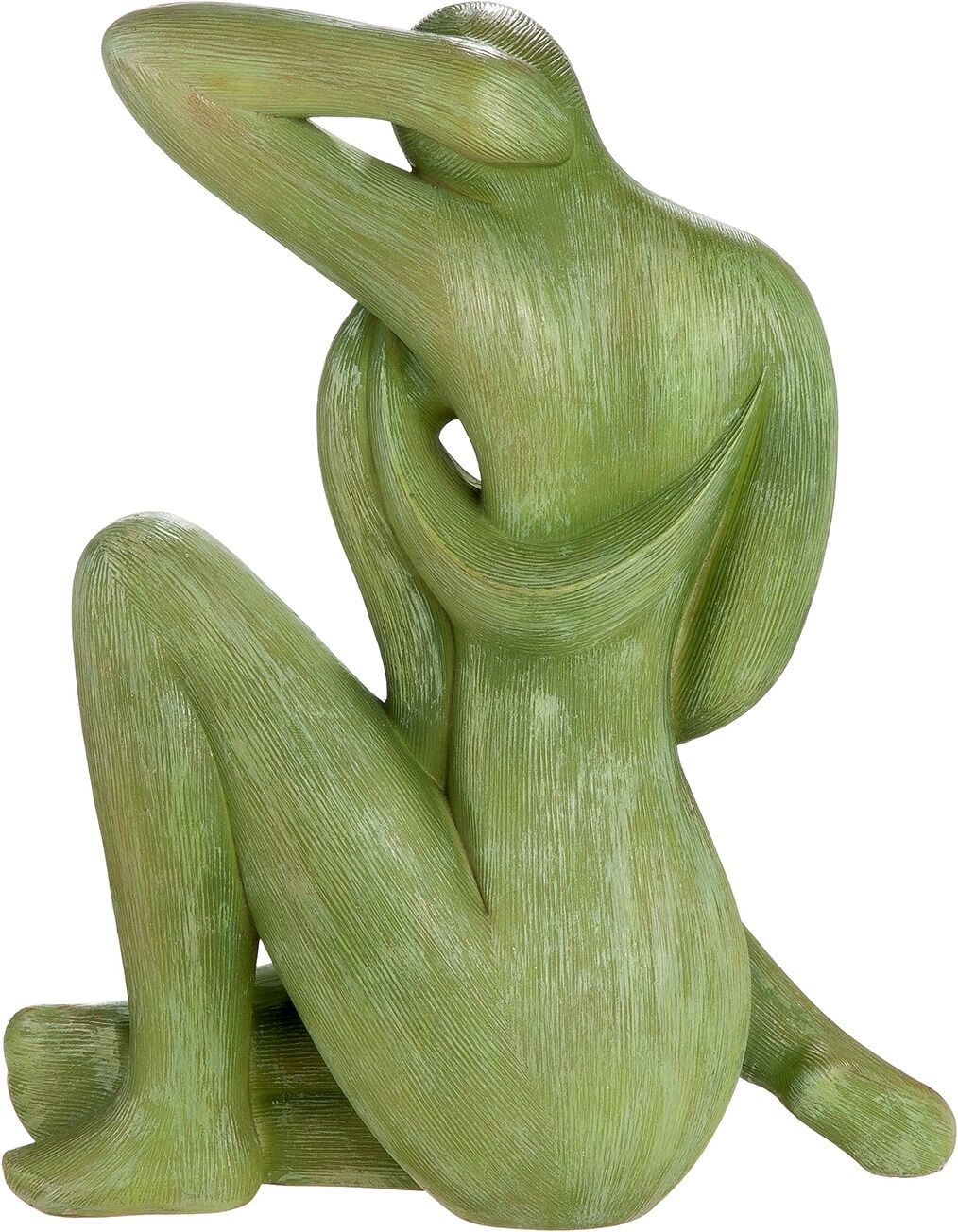 Skulptur GILDE "Figur Frau Silent movement grün", grün, B:29,5cm H:37,5cm T:13cm, Kunstharz, Dekofiguren, Skulptur, modern abstrakte Figur sitzende Frau Wohnaccessoire Dekofigur grün B/H/T: 29,5cm x 37,5cm x 13cm, Frau