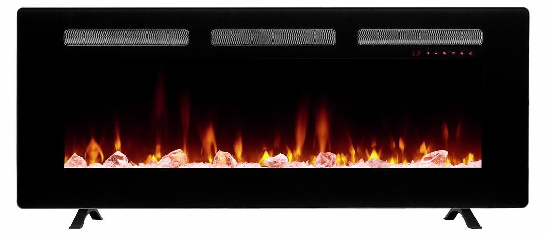 Dimplex Sierra Optiflame TV Medien Wand Kamin, 48"/121,9 cm, Wandmontage, Wandeinbau oder freistehend mit Standfüßen, 7 Flammenfarben, 3 verschiedene Dekorationen, Cool-Touch-Glas, 1,6 kW HeizLüfter