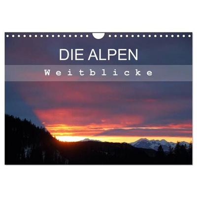 DIE ALPEN - Weitblicke (Wandkalender 2027 DIN A4 quer), CALVENDO Monatskalender