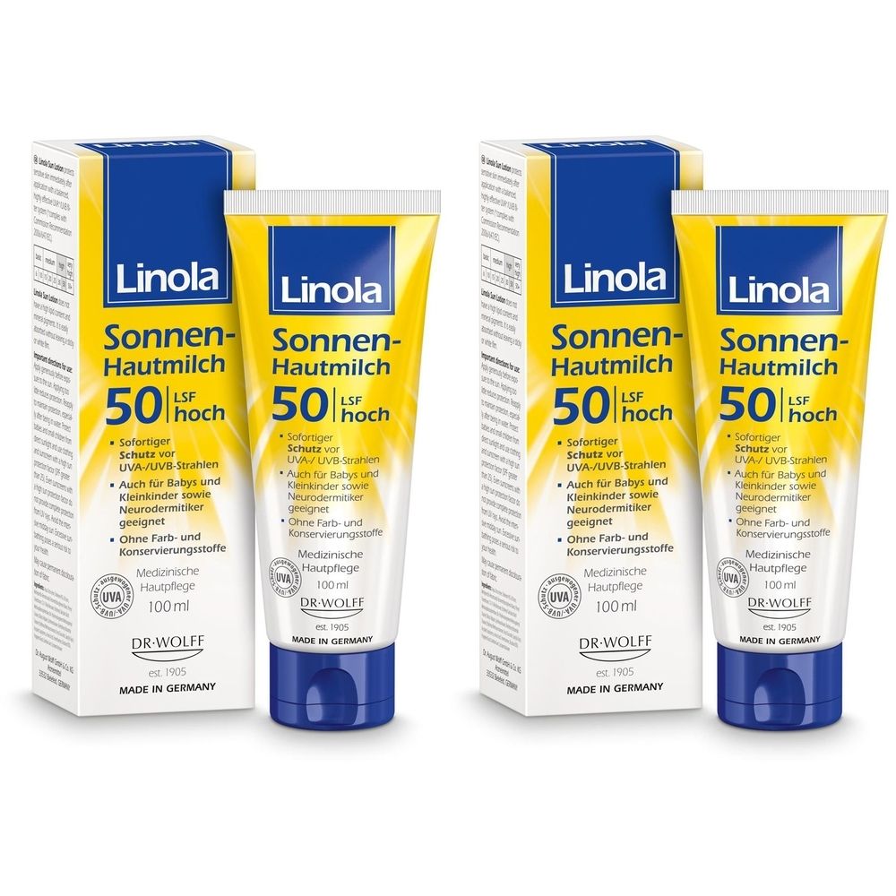 Linola Sonnen Hautmilch 50 x2 2x100 ml Milch