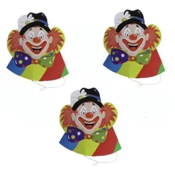 Papstar 6 X 5 Hütchen "Clowngesicht"