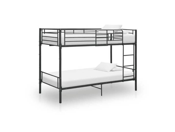 SALE 2024  Lit superposé adulte JMS - Noir Métal 90x200 cm 183 96 Kg