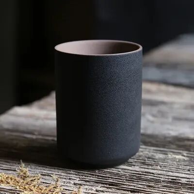 Uplifted Trends Ceramic Mug Retro Gradient Stoneware Coffee Tea Cup elegant Black