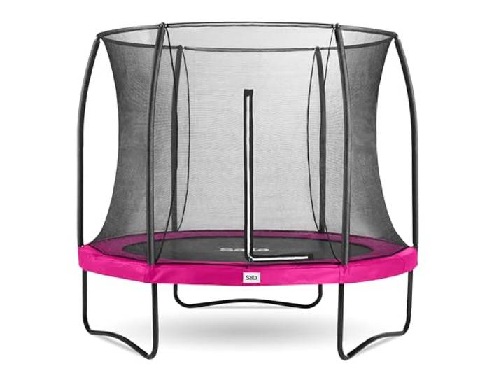 Salta Comfort Edition - Trampolin mit Sicherheitsnetz - ø213cm - Pink TÜV geprüft, Rundes Trampolin, Gartentrampolin - Set mit Sprungmatte, Sicherheitsnetz, Federn, Randabdeckung