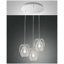 Fabas Luce Camp Pendelleuchte E27 3x40W Metall weiß