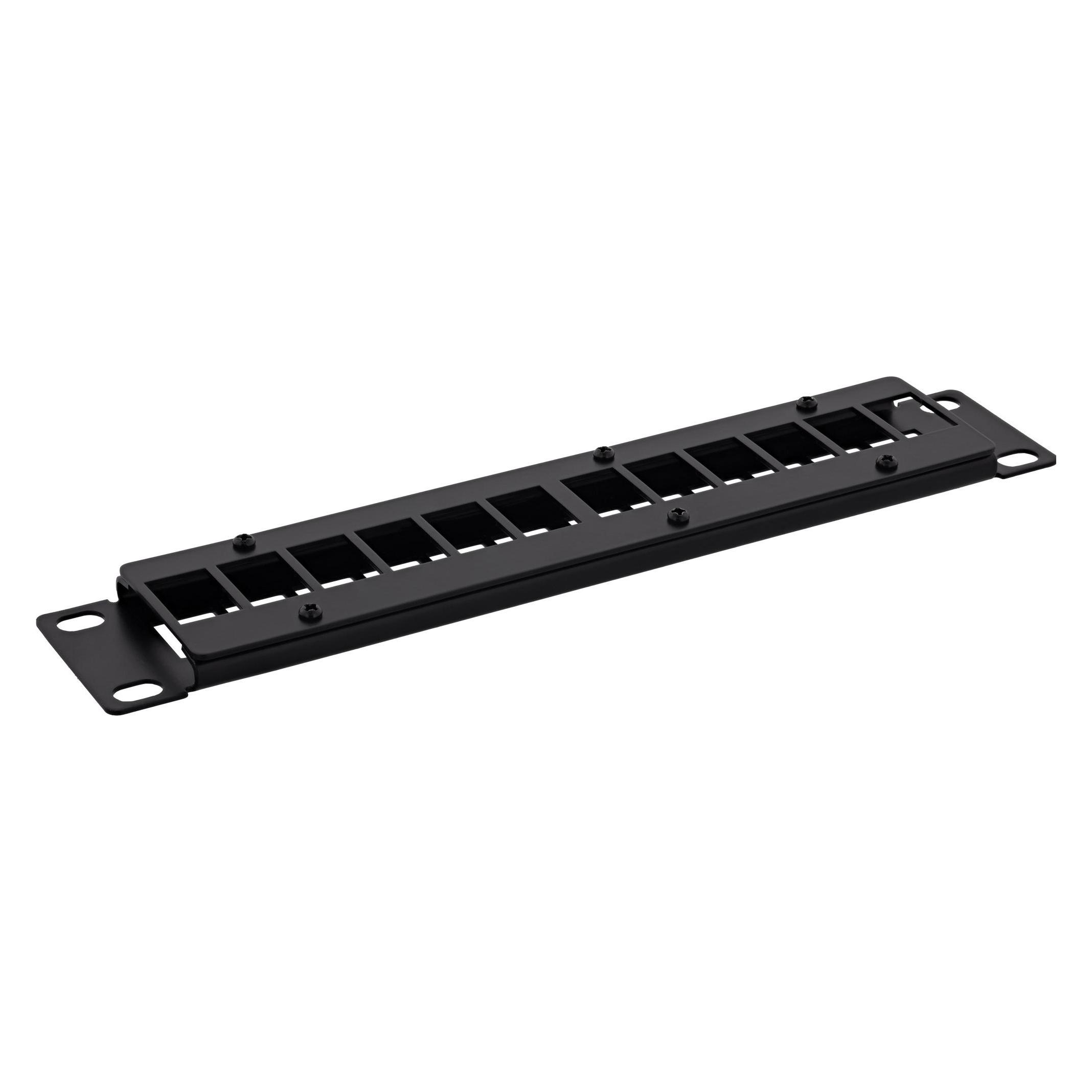 InLine 10" Leerpanel 12-fach, für Keystone Module, 1HE, schwarz (10112A)