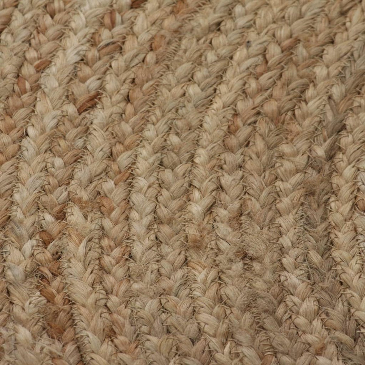 Rond vloerkleed van gevlochten jute