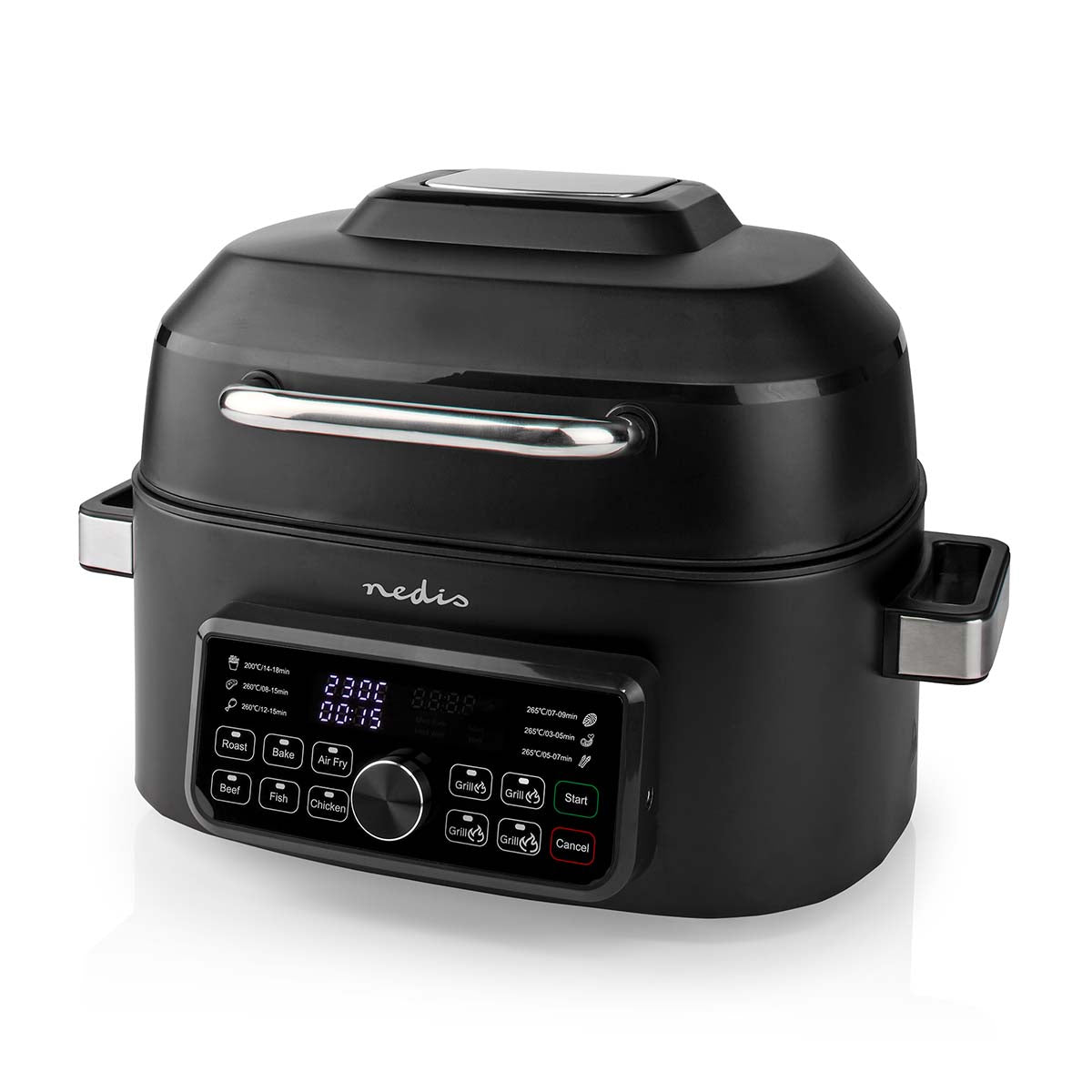 Nedis KAAFG600BK, Heißluftfritteuse, 6 l, 120 °C, 265 °C, 120 min, Einzelbild