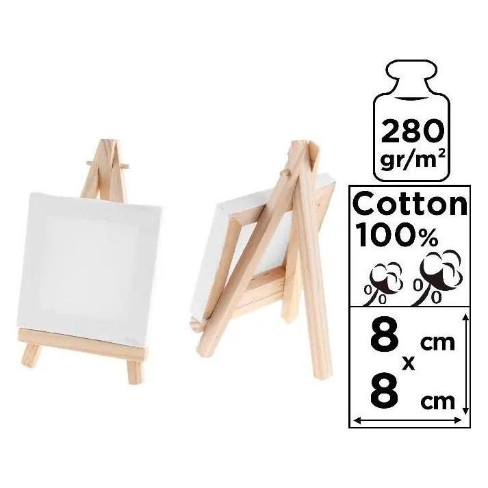 Memorysolution Mini-Leinwand 8x8cm 280G/m2 + Staffelei (54624998)
