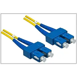 Dinic LWL Kabel OS1, 9μ, SC / SC Stecker, Single Mode, duplex, gelb, LSZH, 50m (50 m), Netzwerkkabel