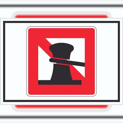 HB-Druck Anlegen verboten Symbol Aufkleber A7 (74x105mm)