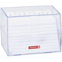 3x Brunnen, Kartenaufbewahrung, Karteibox A7 gefüllt transparent (A7)