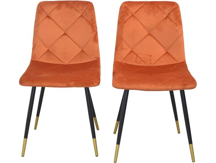 Polsterstuhl, orange (terra, schwarz, terra), B:45cm H:85cm T:54cm, HOFMANN LIVING AND MORE, Stühle, Polsterstuhl