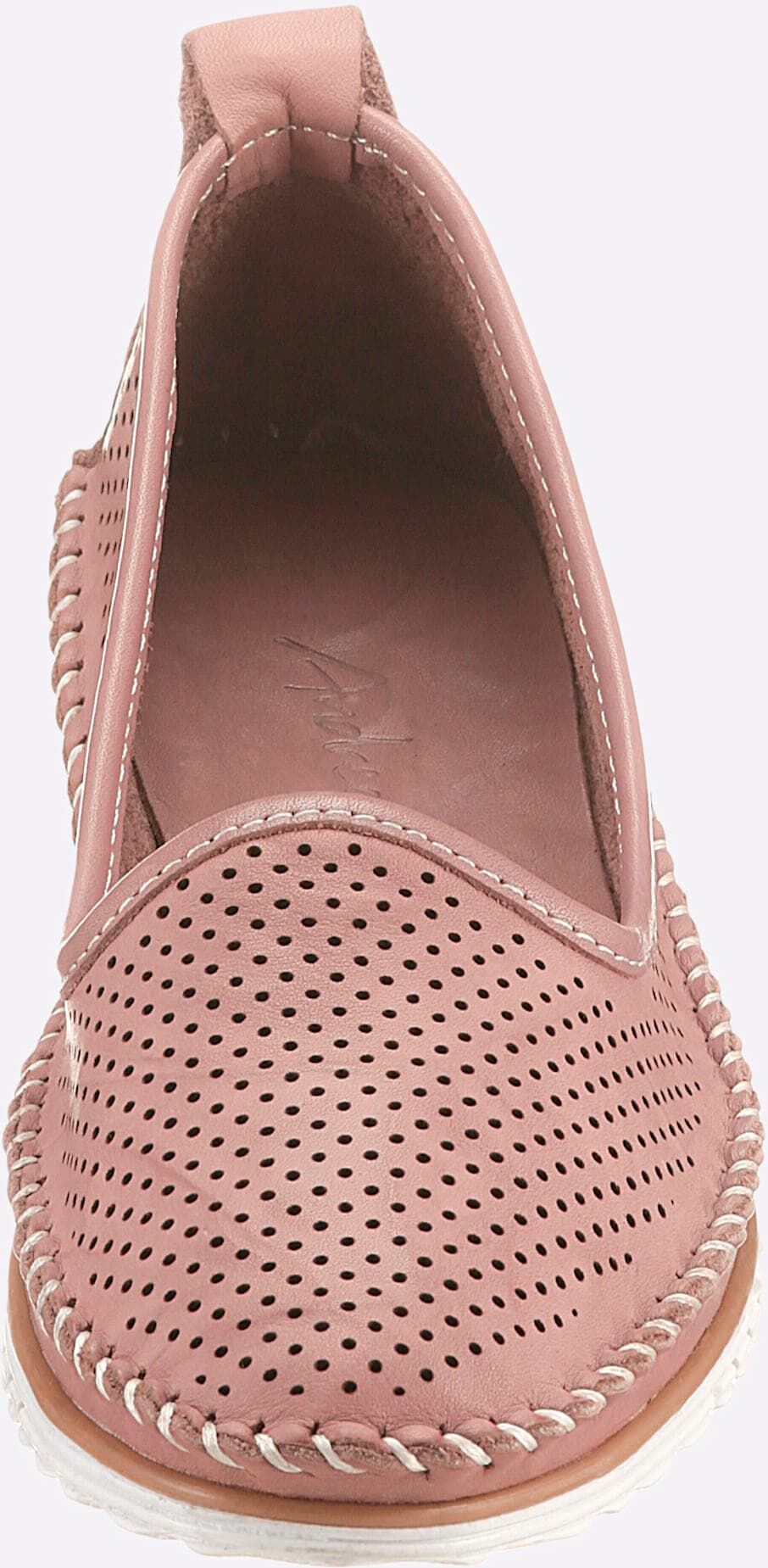 Slipper, Damen, Gr. 37, rosa (altrosa), Leder, Schuhe Slipper altrosa 37
