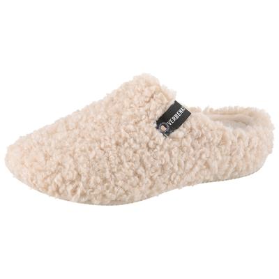 Pantoffel VERBENAS, Damen, Gr. 37, wärmend, beige, Textil, Schuhe Hausschuh Pantoffeln Plüsch Hausschuh, Hausschuh, Homeslipper, Clog in kuscheliger Optik