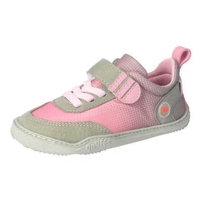 Barfußschuh QNUFFS "Fichte", Jungen, Gr. 33, Textil, rosa (eukalyptus, mallow), Lederimitat, Textil, kontrastfarbene Details, Schuhe Barfußschuh, Klettschuh, Sneaker, Halbschuh mit Kontrastbesätzen