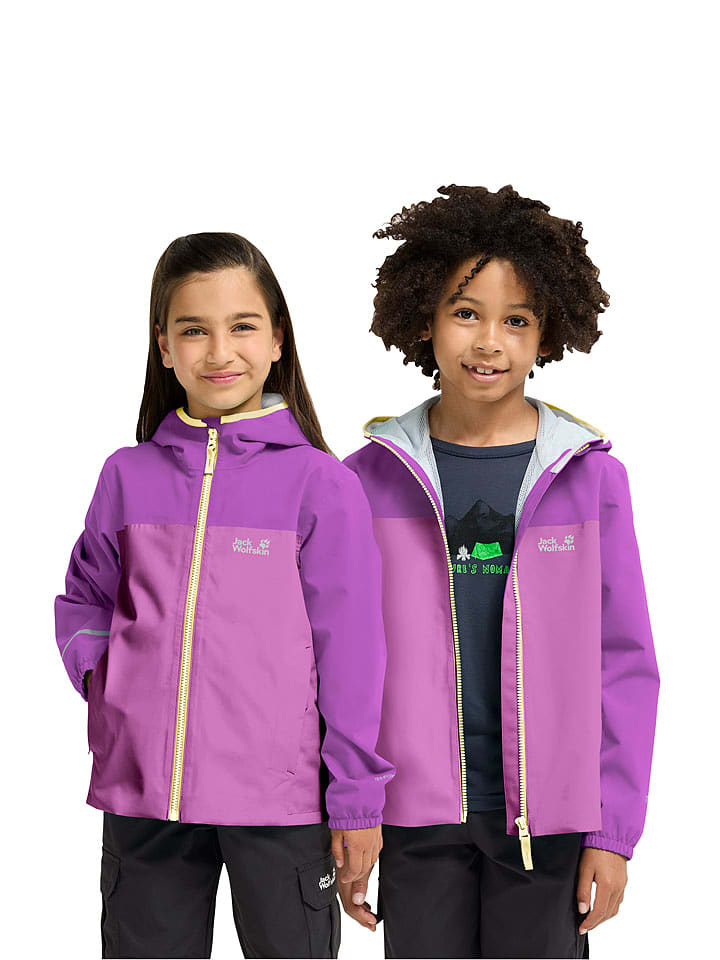 Jack Wolfskin Regenjacke "Adventuretribe" in Lila - 164