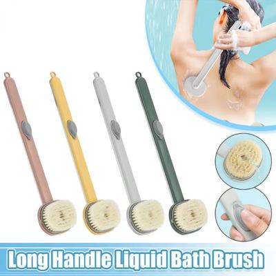 Inspired Finds Long Handle Bath Body Brush For Deep Cleansing And Exfoliation pink