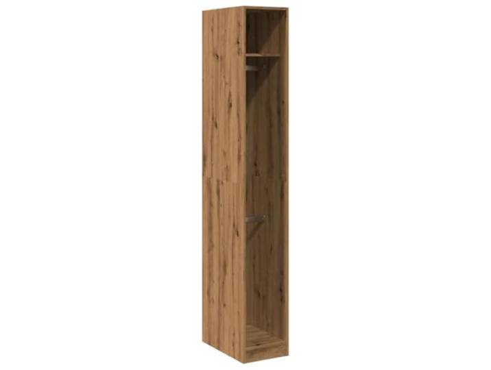 Schrank Eiche Artisan 30x50x200 cm Material Holzwerkstoffe mit 2 Fächern Feuchtigkeitsresistent, glatte Oberfläche, stabile Konstruktion, für den Flur, kleine Untergründe