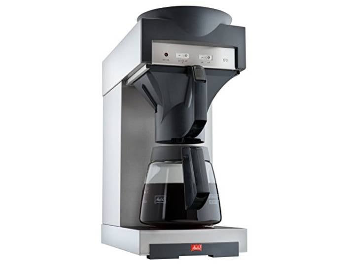 Melitta 20348 Filterkaffeemaschine mit Glaskanne, 1,8 l, Warmhalteplatte, 17M, Edelstahl/Schwarz ,