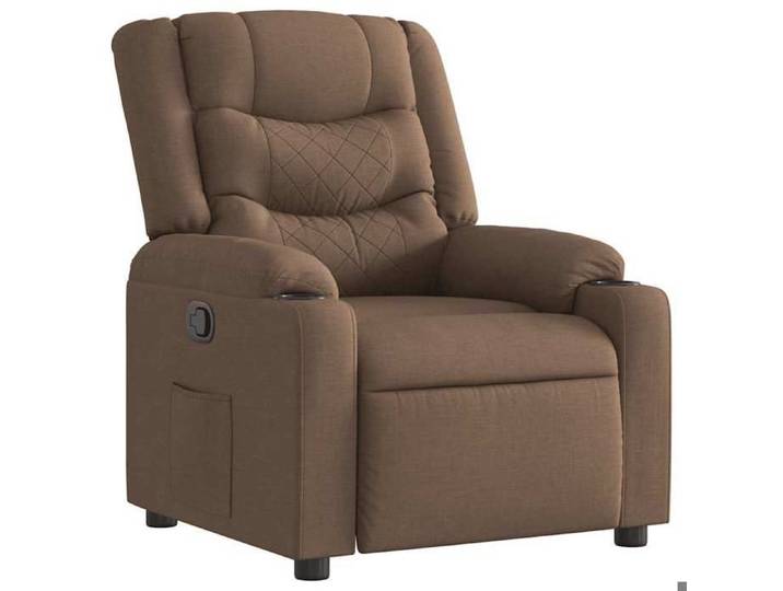BEST-HOME Fauteuil fonction de levage (Taille unique)Pour Salon/Séjour - Fauteuil inclinable Marron Tissu 1parcel6196