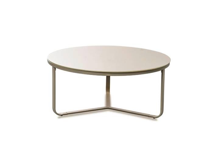 Xora Couchtisch, Creme, Metall, rund, X-Form, 80x35x80 cm, einfacher Aufbau, Wohnzimmer, Wohnzimmertische, Couchtische