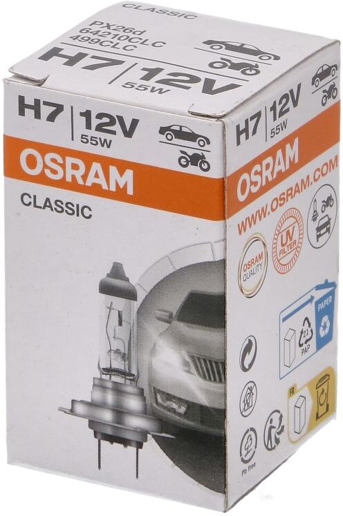 Ams-Osram Glühlampe Halogen OSRAM H7 Classic 12V/ 55W, 1 Stück