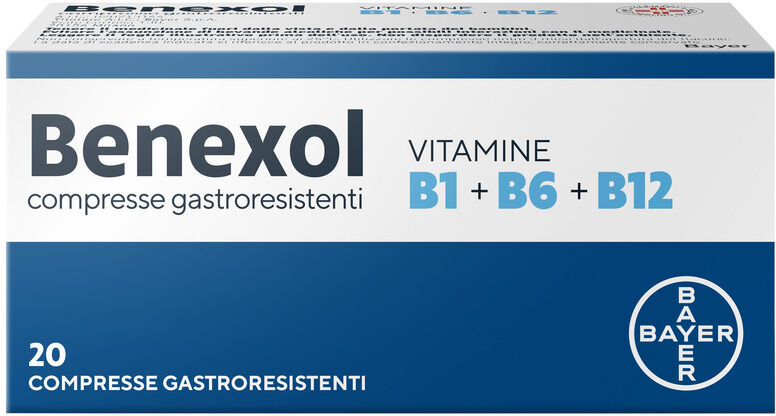 Bayer Benexol Trattamento per Carenza di Vitamine B 20 Compresse