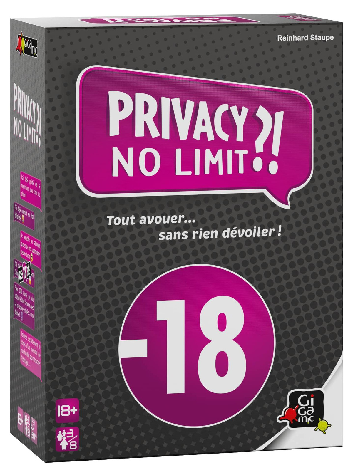 Gigamic Privacy NO Limit bordspel voor 3 tot 8 spelers