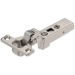 CLIP top Minischarnier 94°, Innenanschlag, Topf: Schrauben, vernickelt