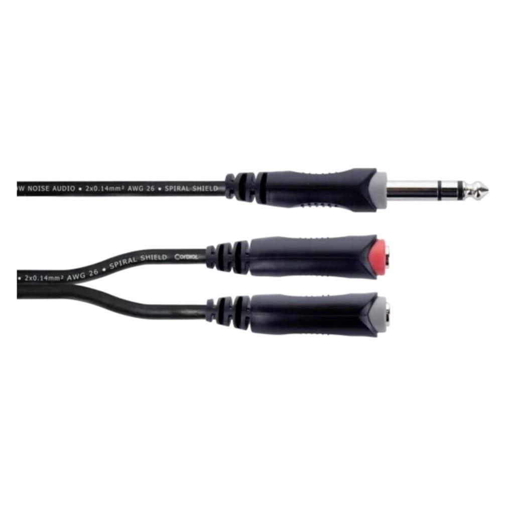 Cordial 14890 Klinke Audio Y-Adapter (1x Klinkenstecker 6.3 mm (stereo) - 2x Kli (14890)